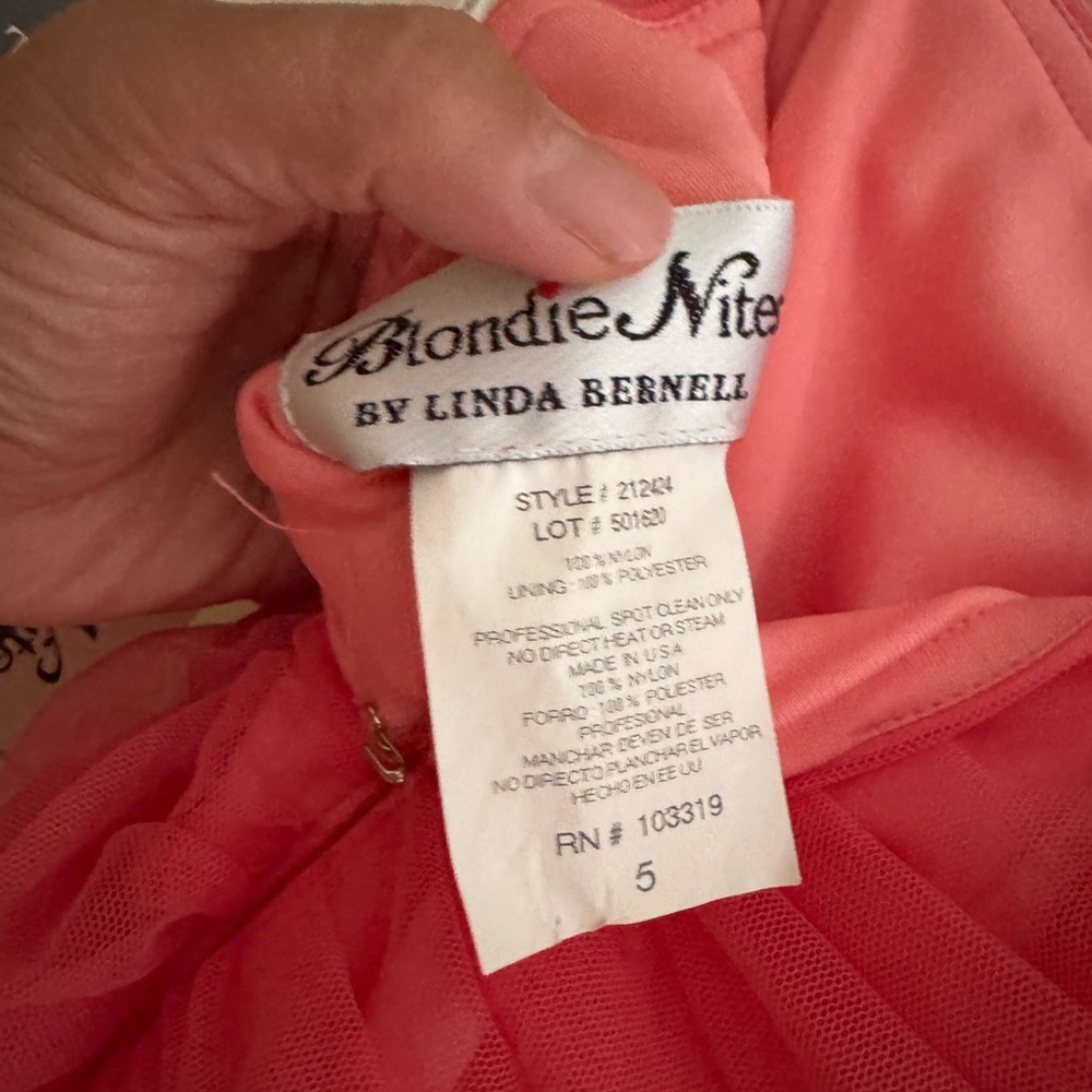 Blondie Nites Strapless Coral Y2K Dress